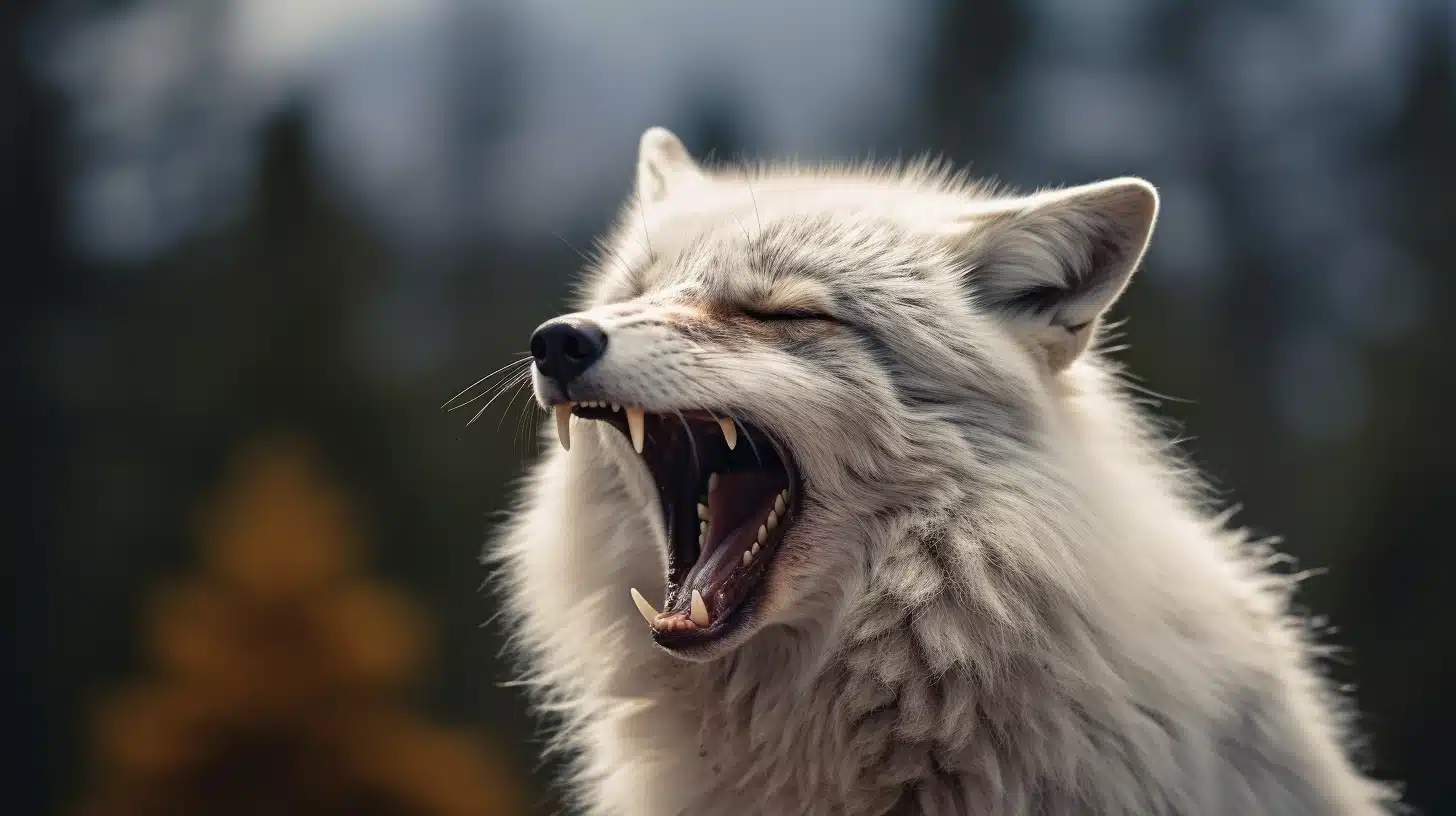 A picture of a Canadian Marble Fox exhibiting its behavior and temperament